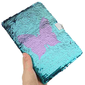 Glitter Cover Journal Sequin Cover Notepad Lock Design Notebook Декоративен подарък за бележник с пайети