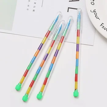 4 бр. творчески 10 цвята пастел студент рисуване цвят молив многоцветен изкуство Kawaii писане писалка за деца подарък училище канцеларски материали