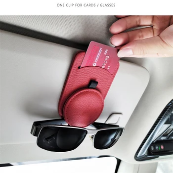 Държач за слънчеви очила за кола Автоматично закопчаване клип очила карта билет притежател на документи автомобили части рамка за BMW