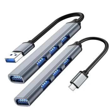 4 порт USB 3.0 HUB USB HUB Dock Type C 3.1 Multi USB сплитер OTG адаптер за Xiaomi Huawei Lenovo Macbook Pro USB 3.0 2.0 порт
