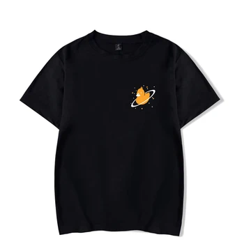 Quackity merch camiseta com estampa escrita de verão, camiseta confortável com manga curta solta casual, camiseta neutra que