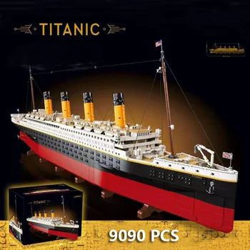 9090 бр. Титаник голяма круизна лодка кораб параход тухли строителни блокове играчки рожден ден коледни подаръци съвместими 99023 10294