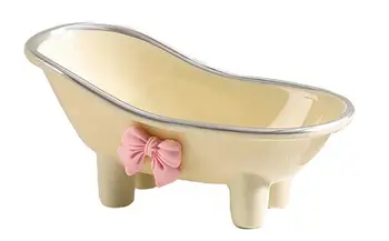 Карикатура Държач за форма на вана с дренажна чиния Неплъзгащ се дренаж Сапунена чиния Лесно почистване Сапун Saver Суха тава за спиране Творчески издънка