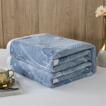 Топли фланелени одеяла за легла Корал руно норка хвърлят диван покритие легло механична измиване фланела зимни одеяла
