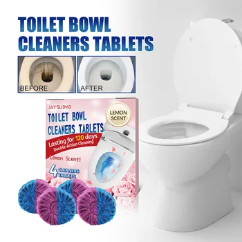 4 бр. Тоалетни петна почистващи блокове Многофункционална тоалетна почистваща таблетка за баня