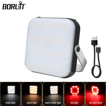 BORUiT 48 * LED къмпинг фенерче USB акумулаторна настолна лампа супер ярка нощна пазарна светлина Начало Хол аварийни светлини