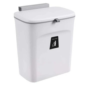  Кухненска кофа за компост за плот или под мивка, висяща малка кофа за боклук с капак, монтирана вътрешна кофа за компост