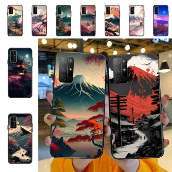 Японски естетичен калъф за телефон Fuji Landscape за Huawei Honor 10 lite 9 20 7A pro 9X pro 30 pro 50 pro 60 pro 70 pro plus