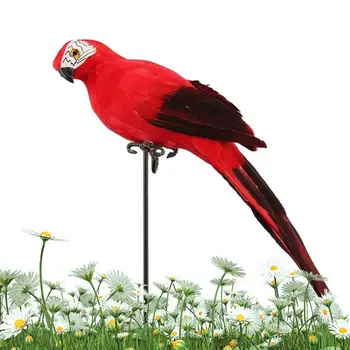 Фалшива изкуствена птица папагал симулация колоритен реалистичен имитация папагал декор Начало градина двор декорация перфектен за градина