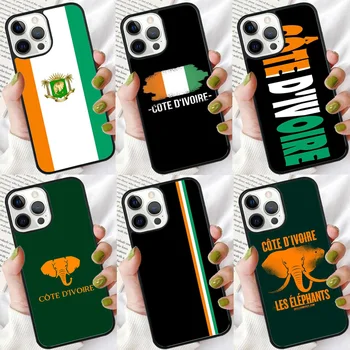Кот д'Ивоар флаг телефон случай за iphone SE2020 15 14 6 7 8 плюс XR XS 11 12 13 Pro макс мека броня черупка покритие кок