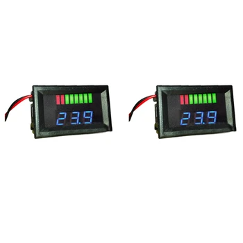 5X 12V ACID Индикатор за капацитет на оловната батерия Ниво на зареждане LED тестер Син волтметър