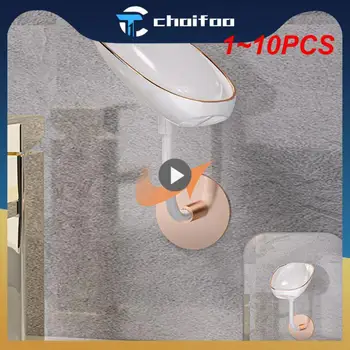  1 ~ 10PCS сапунена кутия стена монтирани неперфорирани монтаж стена светлина луксозен сапун рафт тава тип сапун притежателя съхранение кутия баня