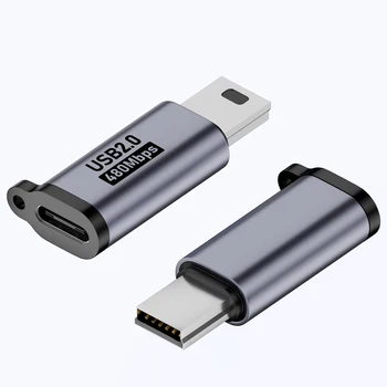USB тип C адаптер USB C тип-C женски към мини USB мъжки конвертори зарядно устройство кабел за данни USBC адаптер