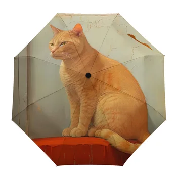 Cat's Разкъсани стени Автоматичен чадър за пътуване Сгъваем чадър Преносим чадър Ветроупорни чадъри