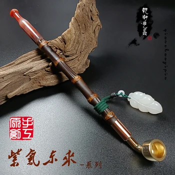 китайски стил ръчно изработен ретро тютюн чиста медна лула мъжка лула