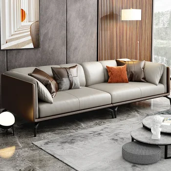 италиански минималистичен диван Nordic хол прав ред триместен луксозен европейски модерен диван Muebles Hogar мебели за дома