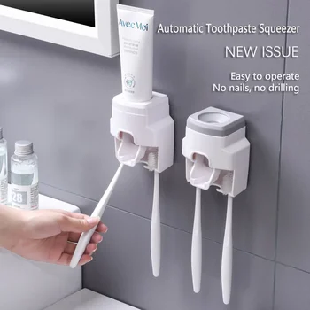 Тоалетна Дозатор за паста за зъби Автоматична паста за стена Дозатор за паста за зъби Аксесоари за баня Автоматичен екструдер