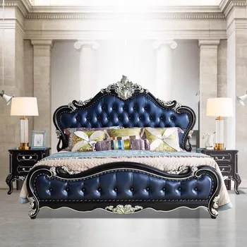 Queen размер двойно легло водоустойчив луксозен съхранение безопасно таблата две легла рамка замък многофункционални Camas де Casal мебели