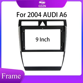 За 2004 AUDI A6 9 инчов автомобил радио рамка Android стерео двойно din черно ABS Trim фасция рамка навигация DVD табло