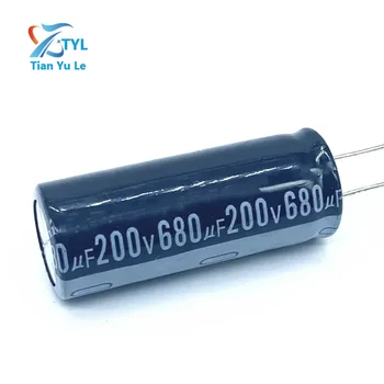 5pcs / lot 680UF 200v 680UF алуминиев електролитен кондензатор размер 18 * 50 200V680UF 20%