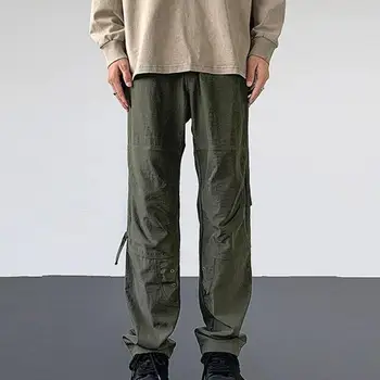 Мъжки карго панталони водоустойчиви бързи сухи карго панталони дишаща ластик мулти джобове идеален за открит къмпинг алпинизъм