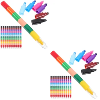 48 бр. 12 различни цвят творчески градивен блок оцветяване пастели пастел пастел студент канцеларски материали за боядисване