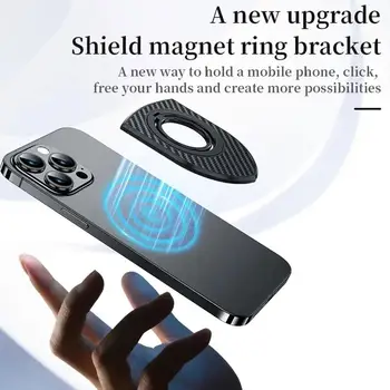  двустранен магнитен държач за телефон Капчица с форма на въртене на 360 градуса Силна носимоспособност Сгъваема за Magsafe Y1R7