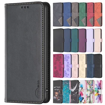 Wallet Flip Case на For Honor Magic6 Lite класически телефон кожени калъфи за Huawei 6.78