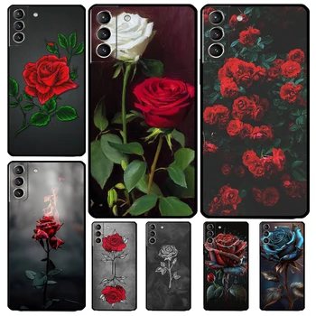 Rose Flower Floral Funda за Samsung Galaxy S22 Ultra S23 FE S9 S10 Note 10 Plus Забележка 20 Ultra S20 S21 FE случай
