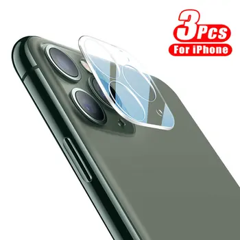 3Pcs филм за протектор на камерата за iPhone 11 12 13 Pro Max Mini Lens Защитно закалено стъкло на iPhone 7 8 6 6S Plus Glass