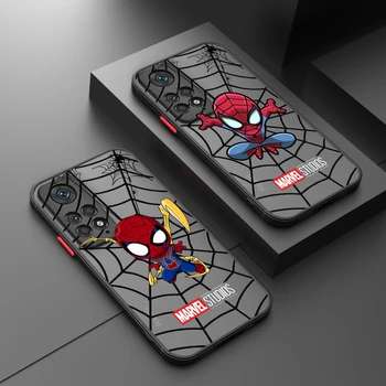 Marvel Superhero Spiderman за Xiaomi Note 12 11T 11S 11E 10S 10T 10 9T Pro Plus матирано полупрозрачно калъф за телефон