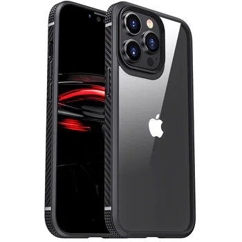 Удароустойчив неплъзгащ се мек силиконов калъф за телефон за iPhone 14 13 12 11 XS Pro Max Plus Mini X XS XR ясни леки капаци