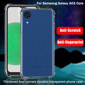 За Samsung Galaxy A03 Core телефон случай оригинален за Samsung A 03 Core Funda за Galaxy A03 ядро прозрачен капак водоустойчив 6.5