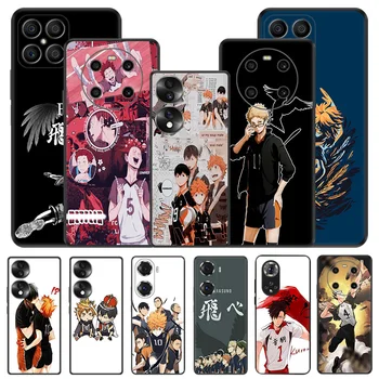 Черен матов калъф за телефон за чест X7 70 Lite 90 50 20 X6 X8 X8A X9A 8X Magic5 4 Pro аниме Haikyuu Hinata Comic Soft Cover