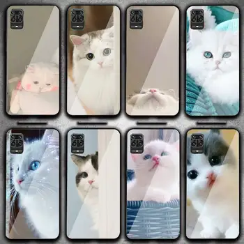 Котка котки сладък телефон случай телефон случай за Xiaomi6 8SE X2S ЗАБЕЛЕЖКА3 Redmi4 5 6 плюс бележка 4 5 6 7 закалено стъкло черупка