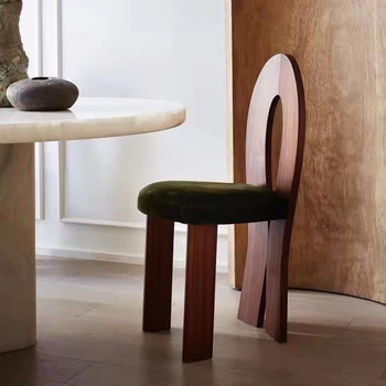 Джоу Чен дом модерен прост дизайнер русалка трапезен стол дома реколта стол wabi sabi homestay масивна дървена маса за хранене и ча