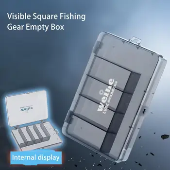  Кутия за принадлежности Здрава правоъгълна с висок капацитет 5 решетка за риболовни принадлежности за съхранение на кутии за риболов