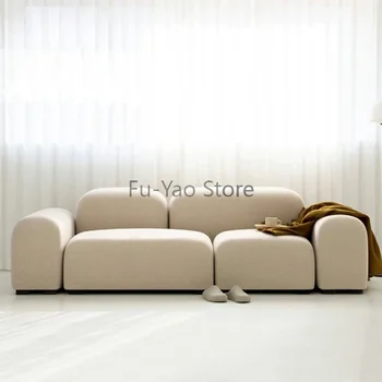 бял скандинавски диван модерен секционен приемен шезлонг диван накланящ се минималистичен mobili per la casa хол мебели