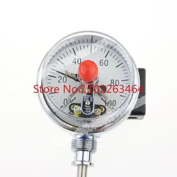[Dacheng] WSSX-411F изцяло неръждаема стомана 304 електрически контакт радиален биметален термометър
