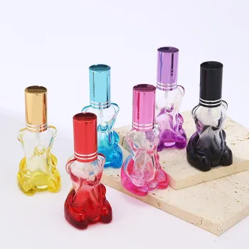 1pc 15ml мечка цвят стъкло парфюм бутилка за многократна употреба спрей бутилка преносими козметични проба дозиране бутилка празна бутилка