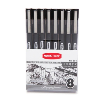 Fineliner Pens Разнообразни размери на точките Комплект от 8 за ентусиасти на изкуството Ръчно надписване Dropship