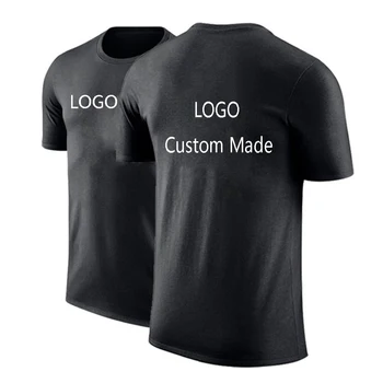 Персонализиране на логото 2023 Мъжки нов летен печат памук плътен цвят тениска популярни бягане спортни бързосъхнещи тениска върховете