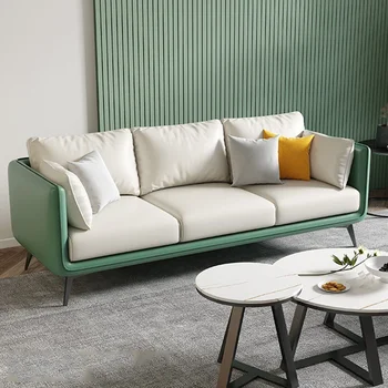 Модерен секционен хол Диван ъглови бухчета Nordic Lounge Всекидневна дивани Регулируем кожен диван Sala De Estar Мебели Set