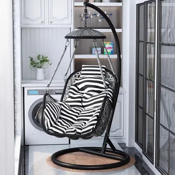 Удобна въртяща се стойка за висящ стол Ратан възрастни метален градински стол хамак дизайнер шезлонг къща декорация