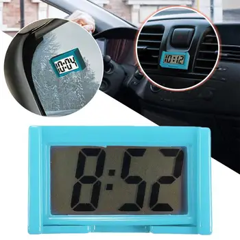 Цифров часовник на таблото за кола - Часовник за лепило за превозни средства с джъмбо LCD дисплей за време и ден за кола U3Z9