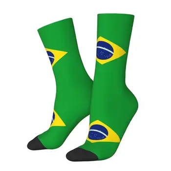 Нов мъжки чорапи Casual Brazil Flag Sock Sport Дамски чорапи Пролет Лято Есен Зима