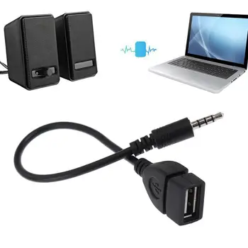 Automobile 3.5mm адаптер кабел конвертор кабел мъжки към USB аудио жак адаптер AUX аудио щепсел висока вярност адаптер кабел за кола