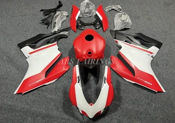 4Подаръци Нов ABS пластмасов корпус мотоциклет обтекатели комплект годни за Ducati 899 1199 панигале 1199S 2012 2013 2014 2015 Червен + капак на резервоара