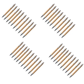 Комплект химикалки Разни бамбукови дървени инструменти за писане (комплект от 40)