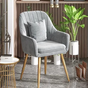 Удобен женски грим стол прост сив сладък скандинавски мобилен суета стол мързелив модерен табурет Coiffeuse мебели хол